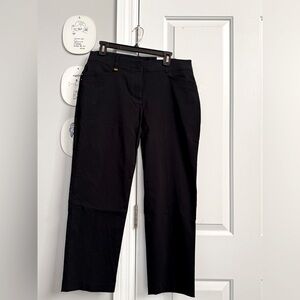 JM Collection Petite Black Straight Leg Pants